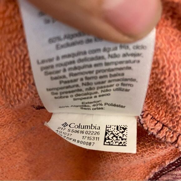 Columbia Girls jacket Youth pink cotton blend hoodie sweatshirt full zip S 7/8 - Picture 7 of 9